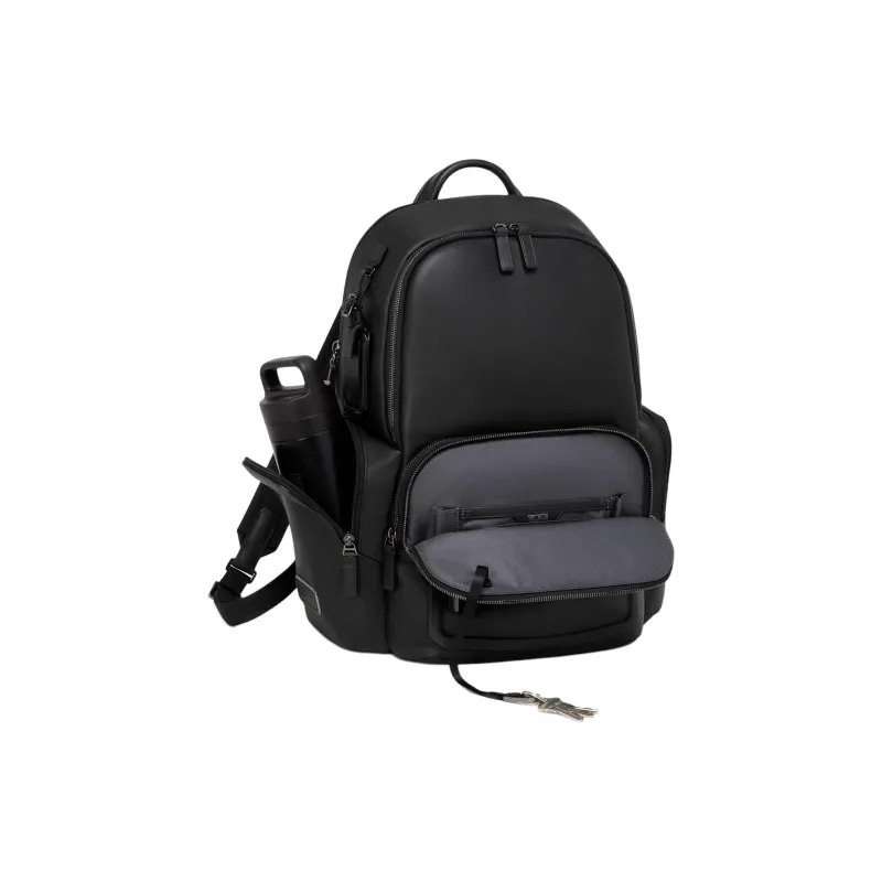 TUMI Harrison Leather Backpack Unisex Black-2