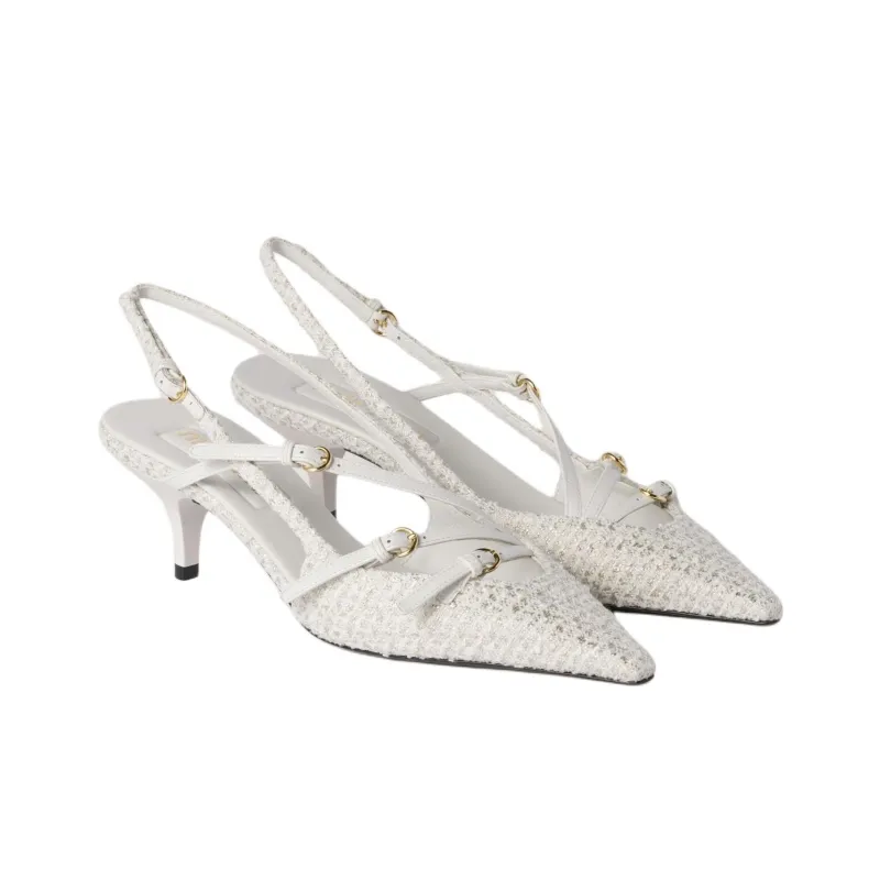 MIU MIU Slim Heel High Heels 5.5cm Women's White-1
