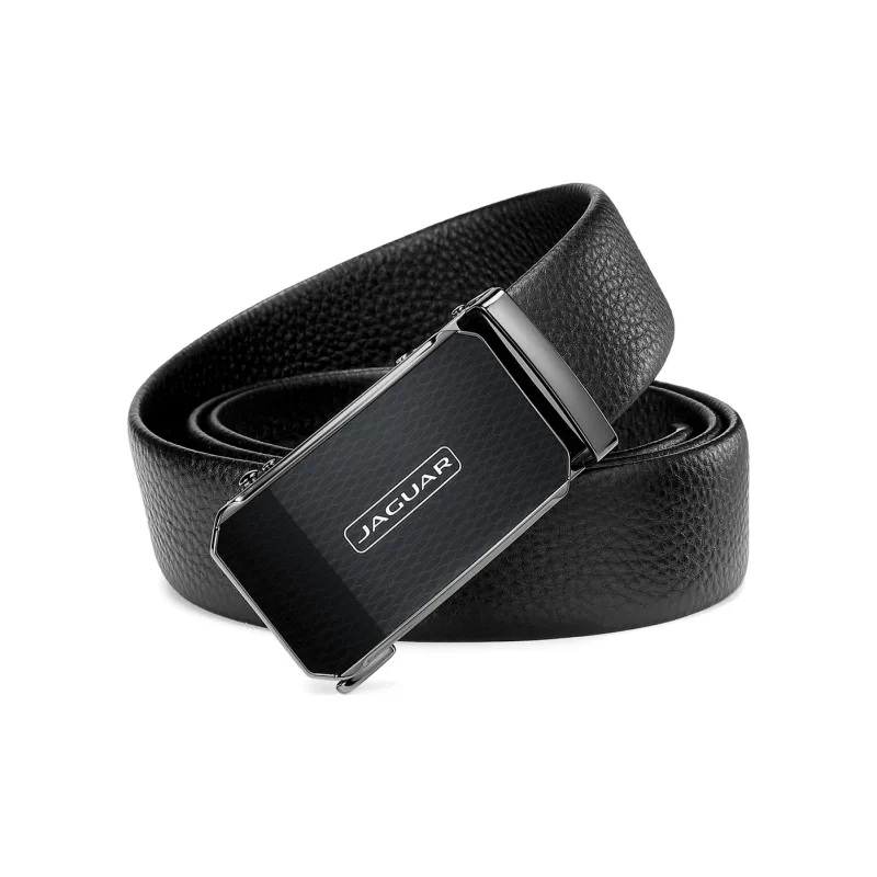 JAGUAR Cow Leather Leather Belts Men's Black Width  3.5cm-1