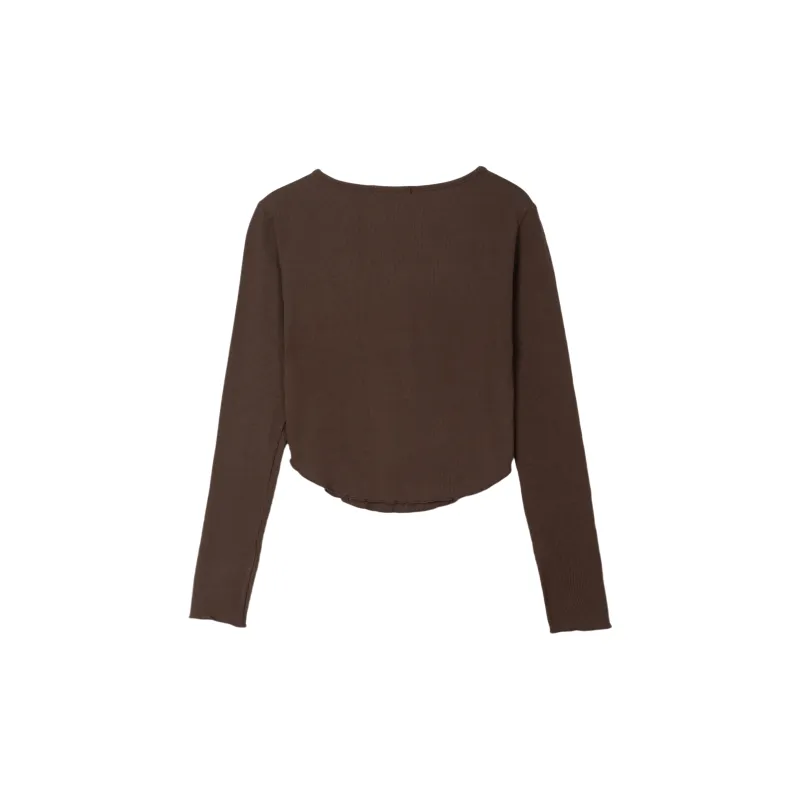 FAWENXIANGZI Regular T Shirt Women's Coffee-1