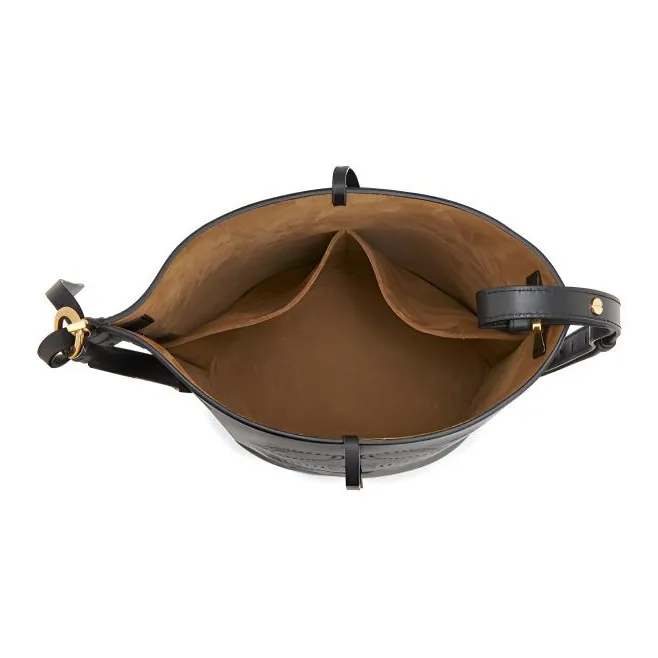 LOEWE Gate Natural Calfskin Bucket Bags Shoulder Bag Crossbody Bag Women's Black-3