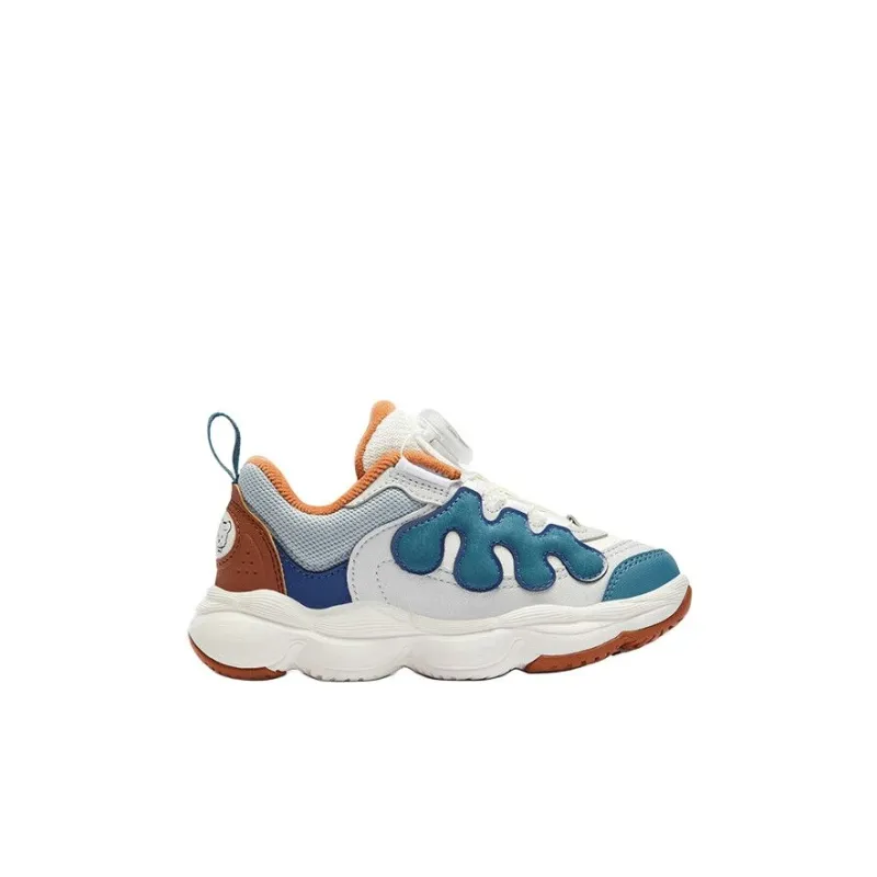 FILA KIDS BOA Anti Slip Wear Resistant Children's Basketball Shoes Blue White Children Aged 3 7 Years Old-1