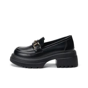 EXULL Q Loafers 5.5cm Women's Matte Black
