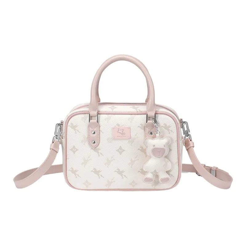 NUCELLE PVC Boston Mini Shoulder Bag Toast Bag Crossbody Bag Handbag Women's Multicolor-9