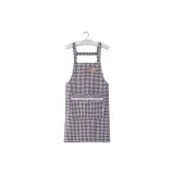 Straps Plaid Apron Coffee