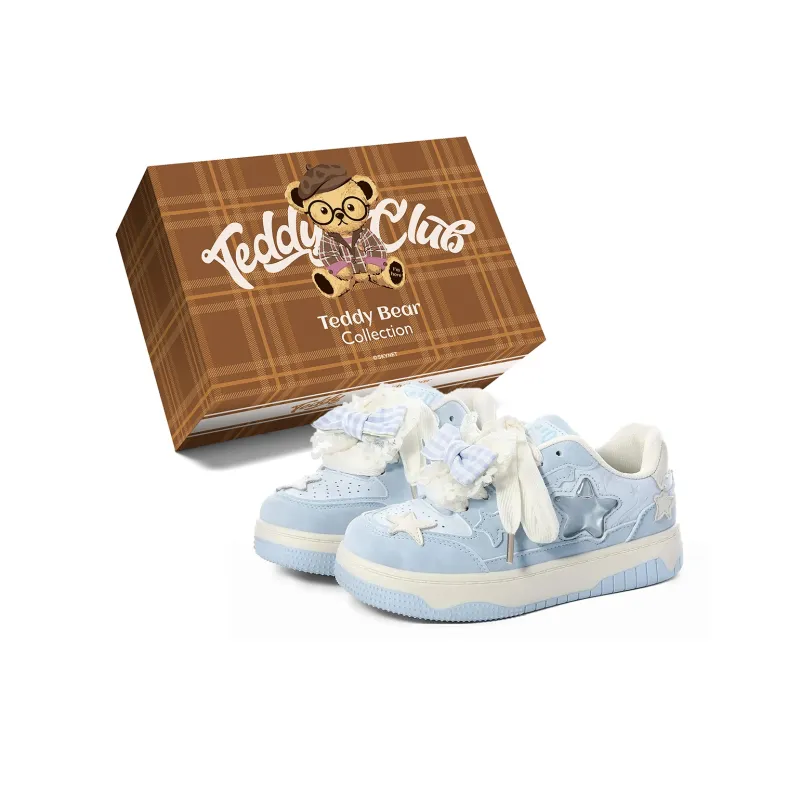 Teddy Bear Collection Slip Resistant, Abrasion Resistant, Lightweight, Breathable Low Top Skateboard Shoes Women's-26