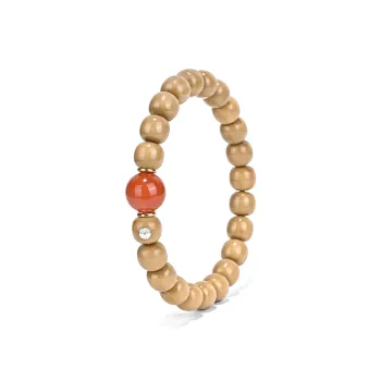 Yulan Wenwan Monkey Head Walnut Vintage Beaded Bracelet Unisex