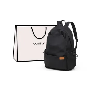 COMELY Fabric Laptop Backpack Regular Unisex Black