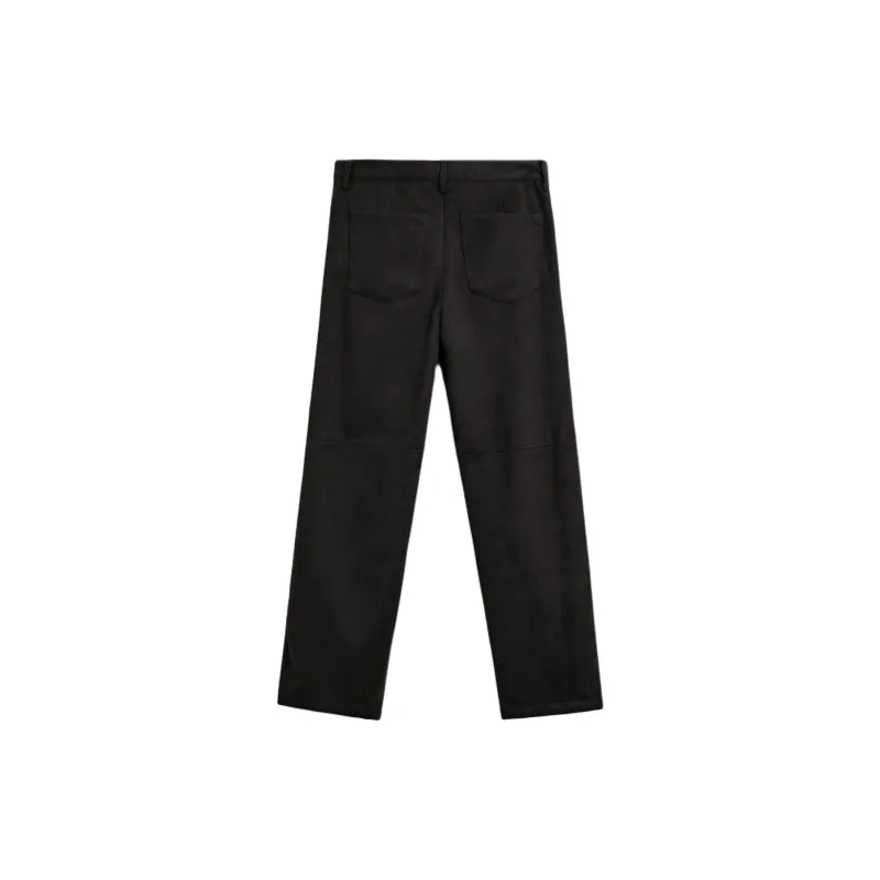 ZARA Leather Pants Men Brown-1
