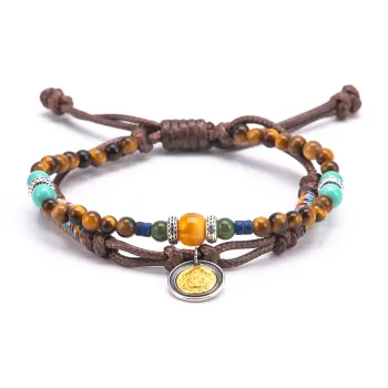 BLESSED BULLET Tiger's Eye Stone Bracelets Unisex