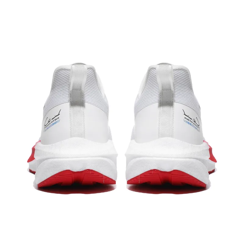 AVJV Cushioning Breathable Support Low-Top Carbon Plate Training Running Shoes Unisex White Red-4