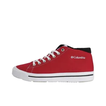 Columbia Slip Resistant Mid Top Casual Shoes Unisex Sunset Red