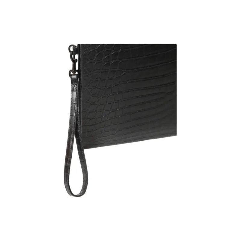 SAINT LAURENT PARIS Grained Leather Handbags Clutches Mini Unisex Black-5