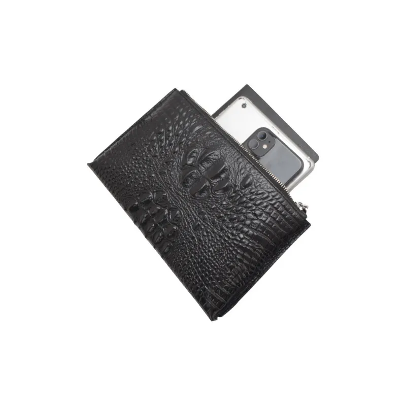 DOSRFINI Cow Leather Clutch Men's Black-3