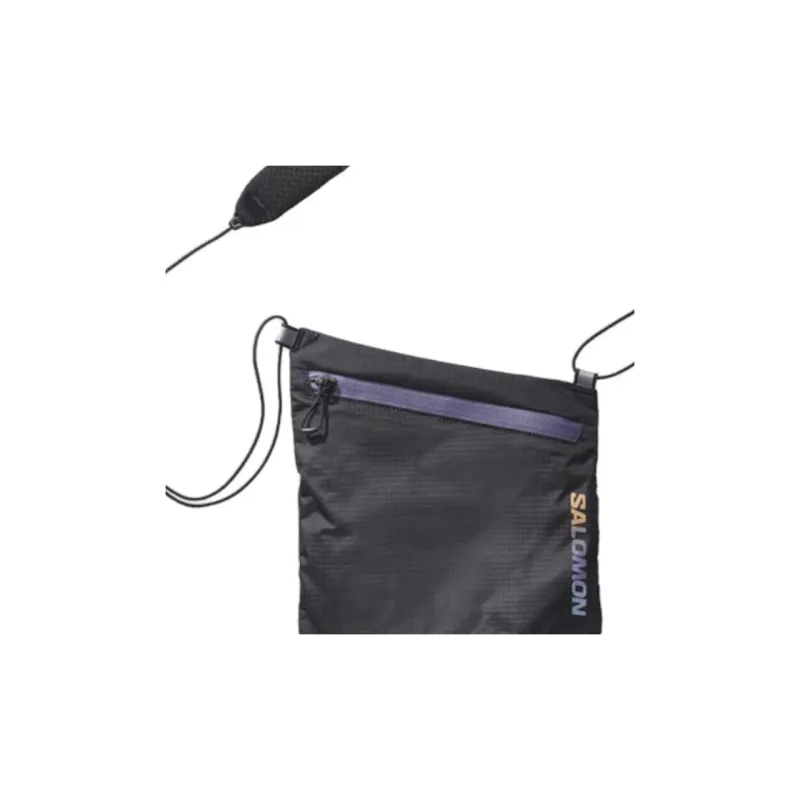 SALOMON Polyester Shoulder Bag, Crossbody Bag Regular Unisex Black Unisex-1