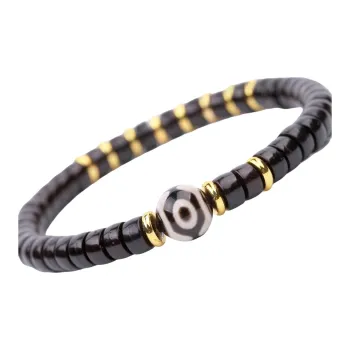 MUXIANG Coconut Shell Beads Bracelets Unisex