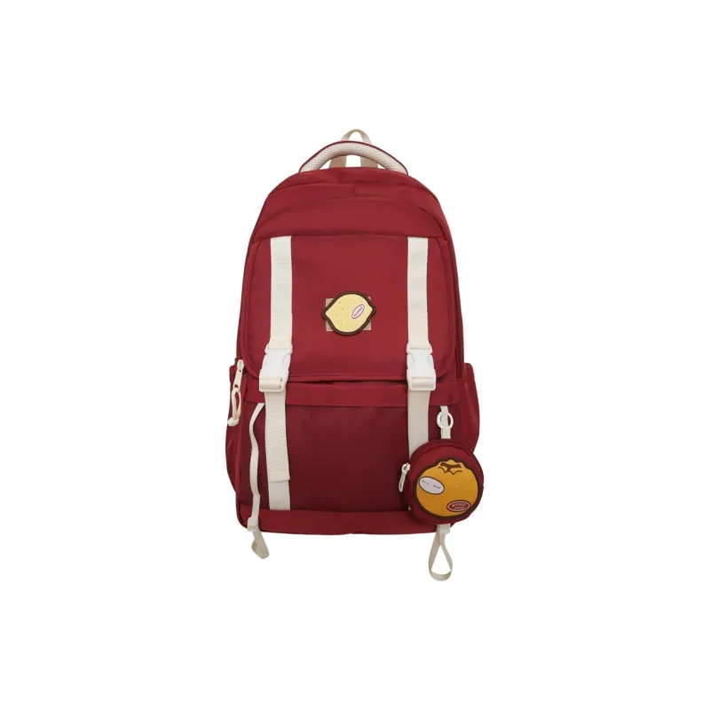 GOBLIN SHARKS 1759 Nylon Backpack Unisex White/Black/Red/Gray-14