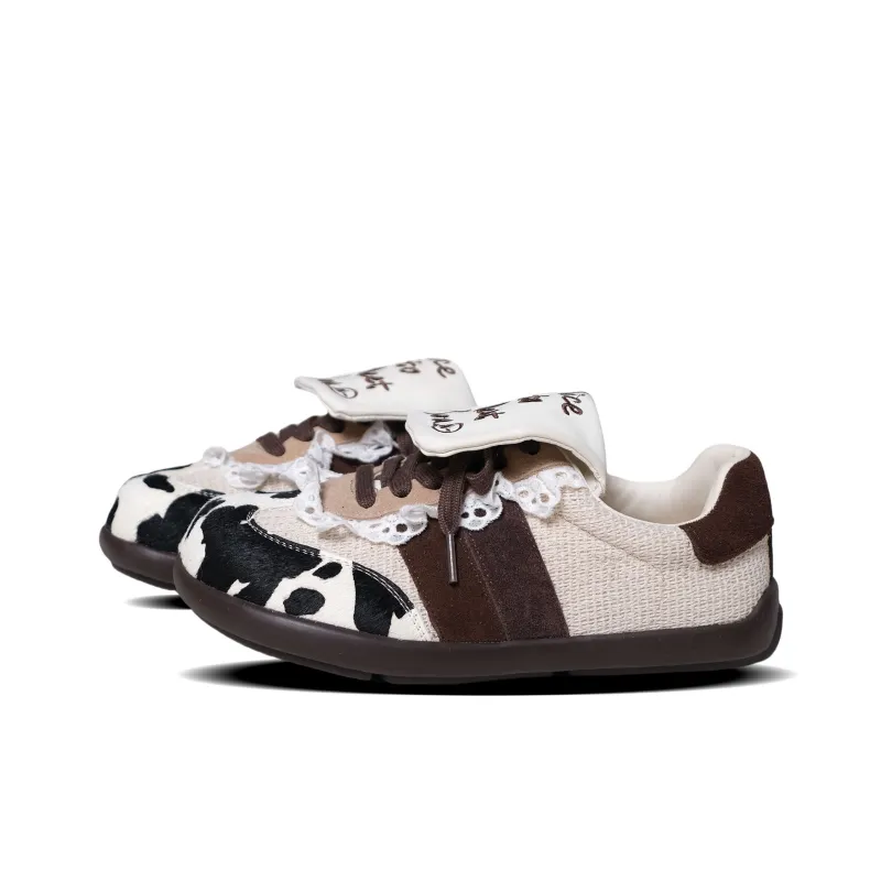 EYGPAP Lace Cream Puff Slip Resistant Low Top Casual Shoes Women's-1