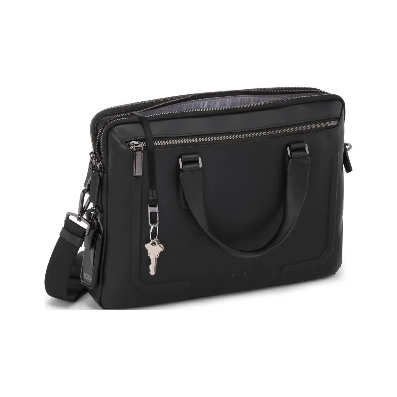 TUMI Leather Briefcases Men's Black-1