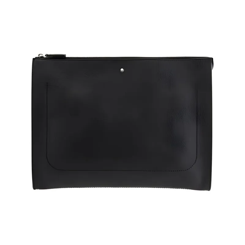 MONTBLANC Leather Briefcase, Document Holder, Clutch Regular Men's Black-0