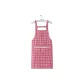 Straps Plaid Apron Red