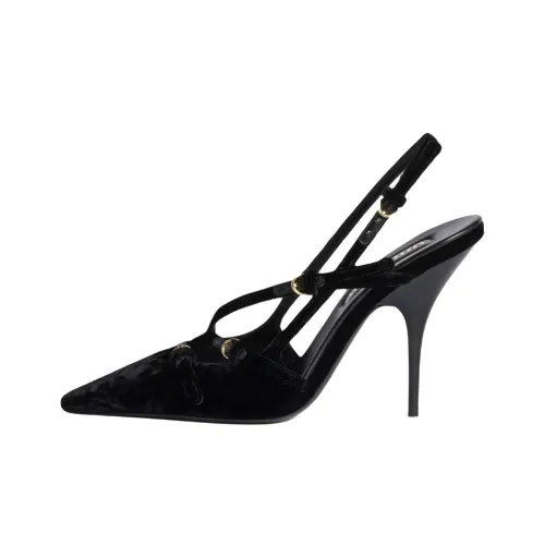 MIU MIU Slim Heel High Heels 10.5cm Women's Black