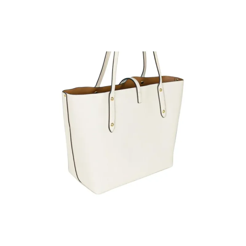 COACH Market Tote Cow Leather Handbag Large Size Women's Pink White-1