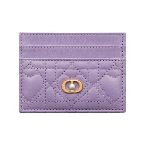 DIOR Jolie Lambskin Card Holder Women's Light Purple