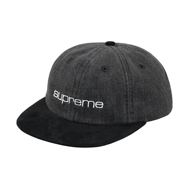 Supreme Denim Suede Compact Logo 6 Panel-0