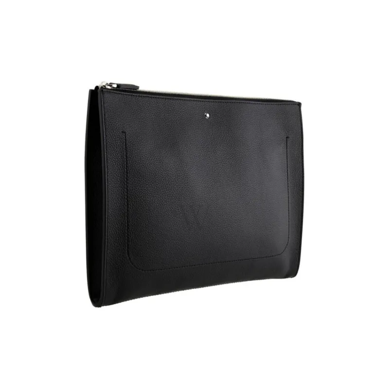 MONTBLANC Leather Briefcase, Document Holder, Clutch Regular Men's Black-2