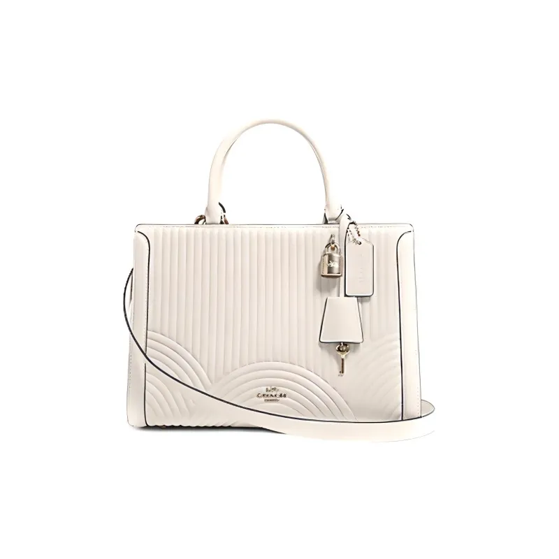 COACH Zoe Calfskin Handbags Shoulder Bag Crossbody Bag Women's Chalk White-0