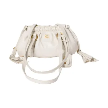MIU MIU Lambskin Shoulder Bag Mini Women's White