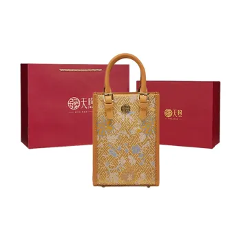 Pmsi Split Cow Leather With Mulberry Silk Shoulder Bag Women's