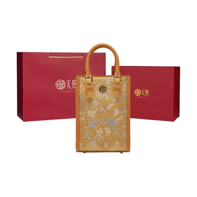 Pmsi Split Cow Leather With Mulberry Silk Shoulder Bag Women's-0