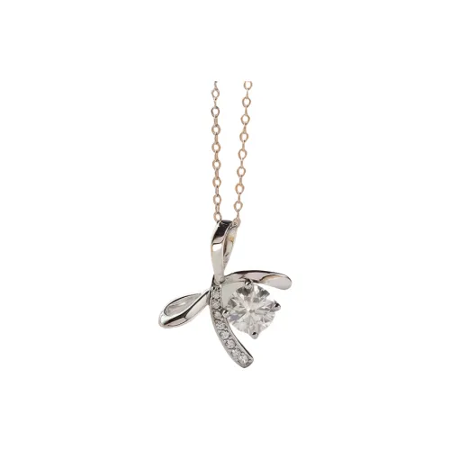 Stone On The Line S925 Sterling Silver Moissanite Necklaces Women's