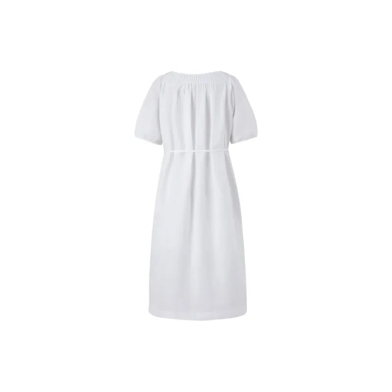 E.land Short Sleeved Dresses Women's Ivory White-1