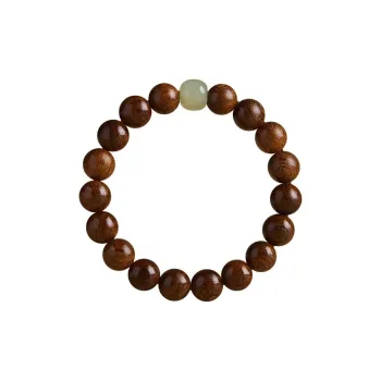 ZUIWENGLANGYASHANWENCHUANG Golden Sandalwood Wooden Bracelets Unisex