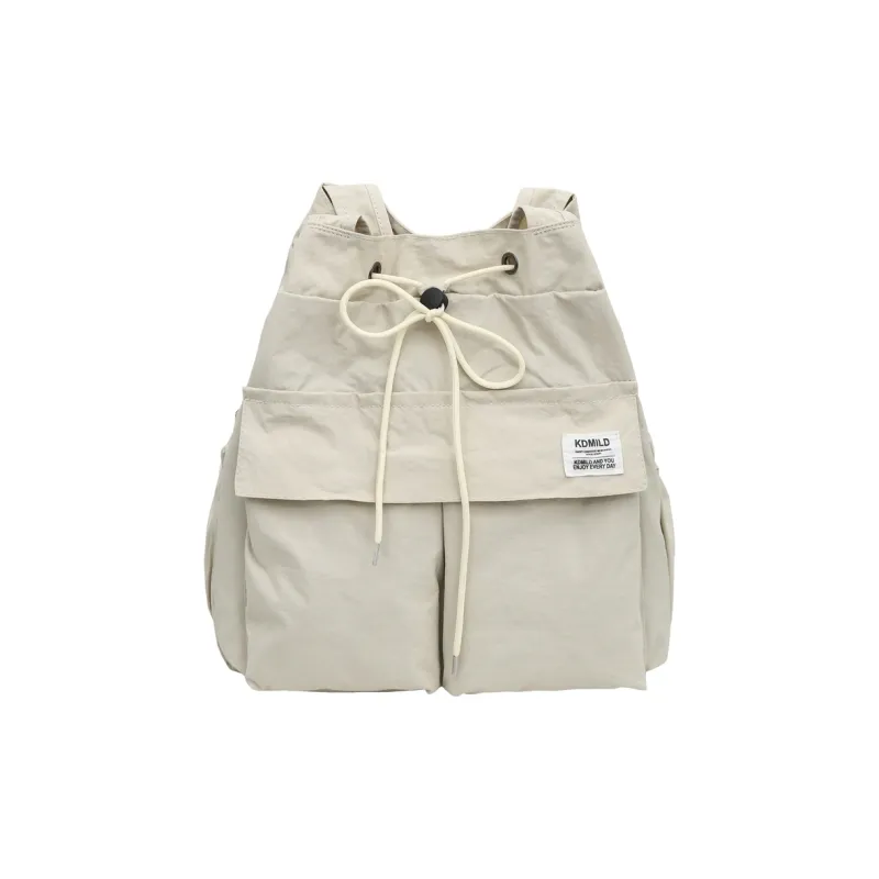 GOBLIN SHARKS 1759 Nylon Backpack Unisex White/Black/Green/Brown-0