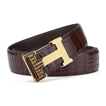 Cheekkiss Cow Leather Belts Men's Workplace Business Belt Gift Box Set 3.8cm