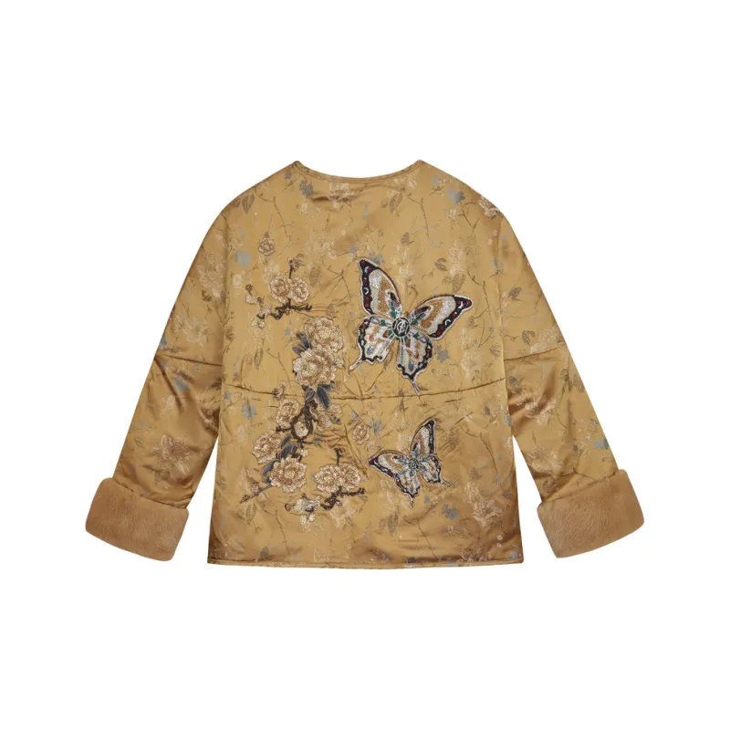TCH Puffer Jackets Women's Gold-1