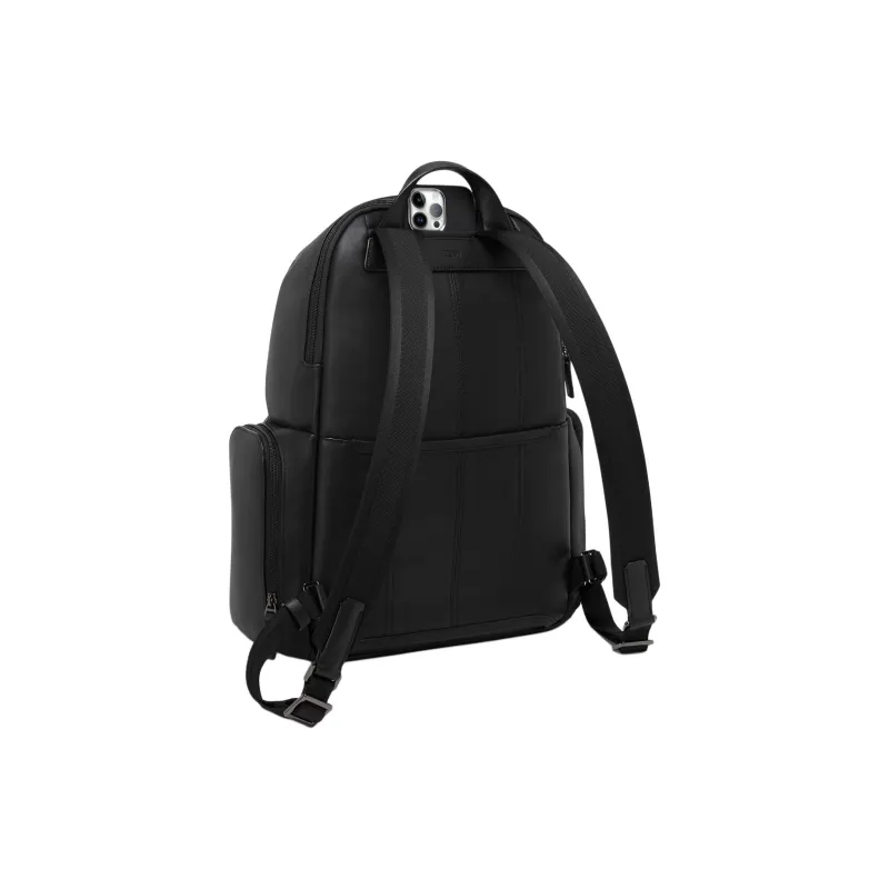 TUMI Harrison Leather Backpack Unisex Black-1