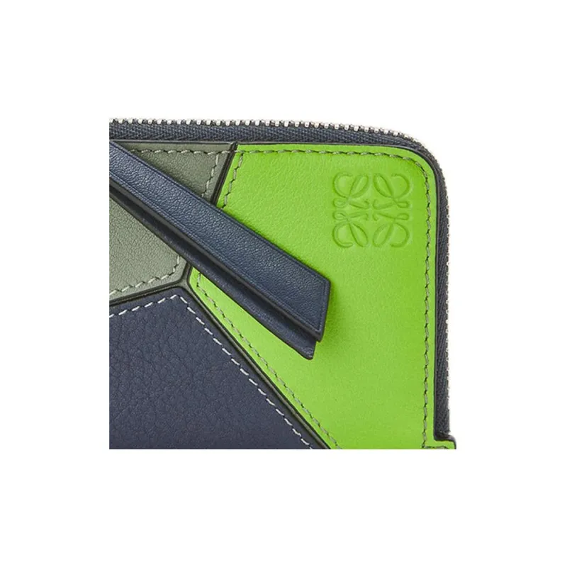 LOEWE Calfskin Card Clip Zero Wallet Men's Multicolor-4
