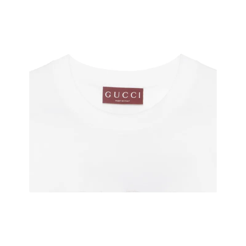 GUCCI Logo Printed Jersey T Shirt-7