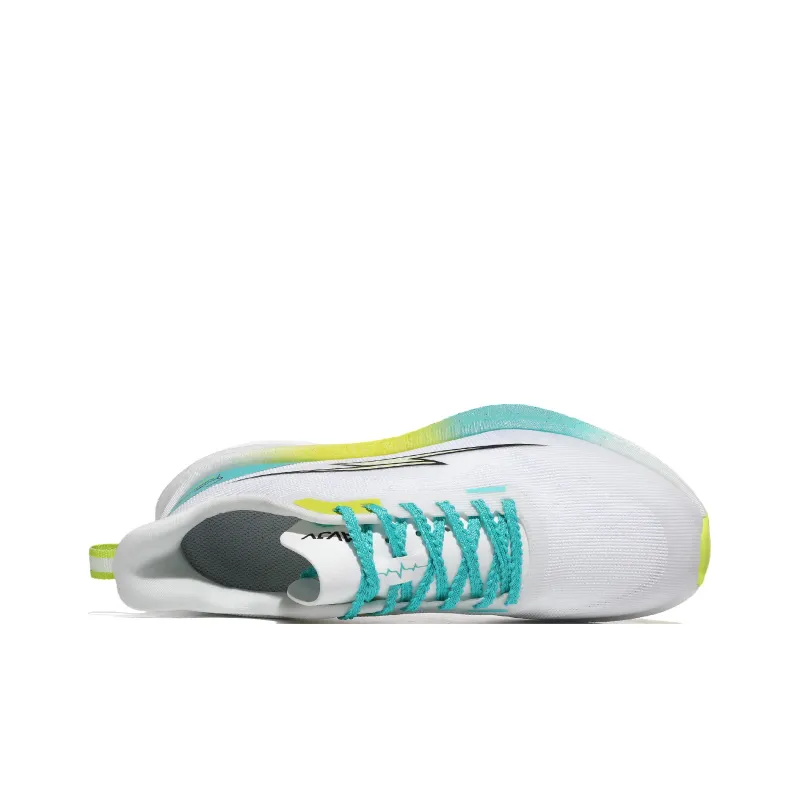 AVJV Cushioning Anti-Slip And Wear-Resistant Low-Top Carbon Plate Casual Sprint Running Shoes Unisex White Cyan Yellow-3