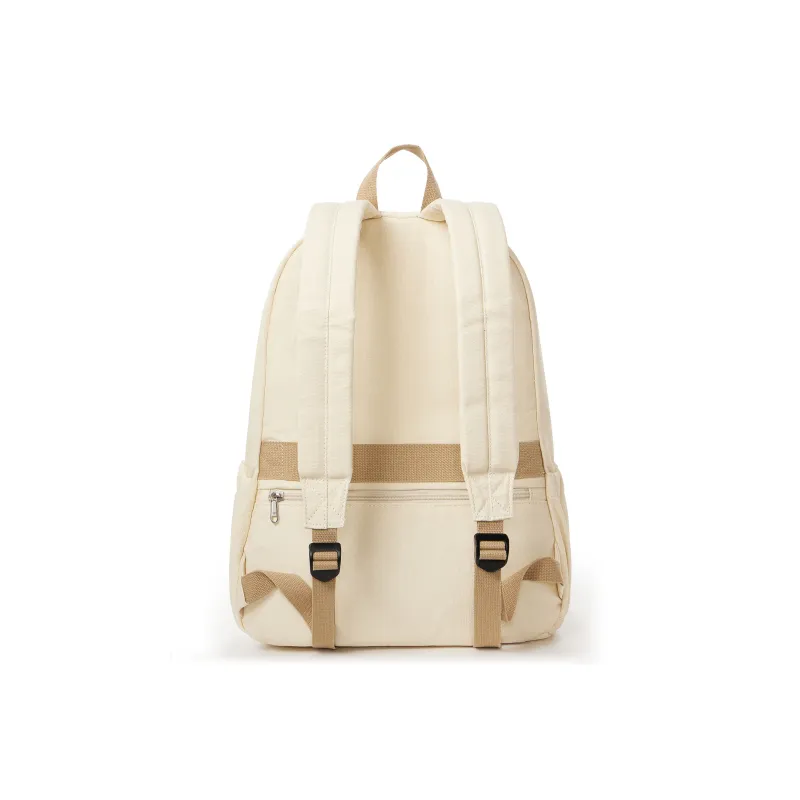 COOWOZ Canvas Backpack Unisex Black/Ecru-11