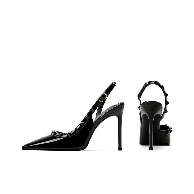 MCKP Slim Heel High Heels 8cm Women's Black-2