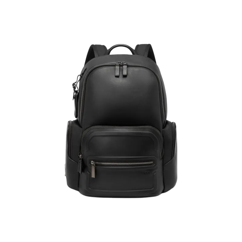 TUMI Harrison Leather Backpack Unisex Black-0