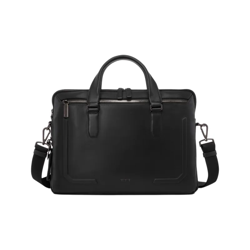 TUMI Leather Briefcases Men's Black-0