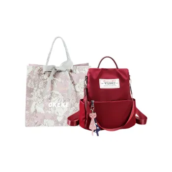 OKEKE Oxford Backpack Women's Black/Red/Camouflage