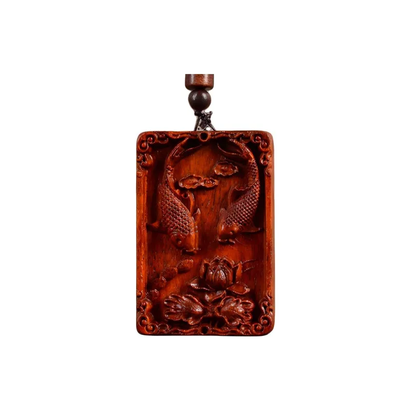 CHENTANMUZUO Bloodwood Wooden Necklaces Unisex-0